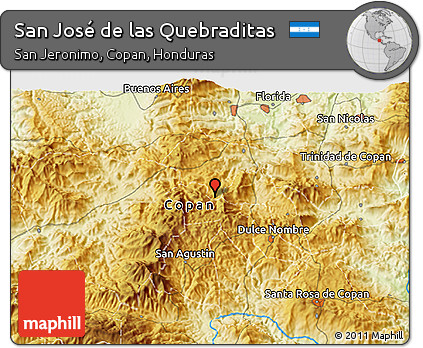 Physical 3D Map of San José De Las Quebraditas