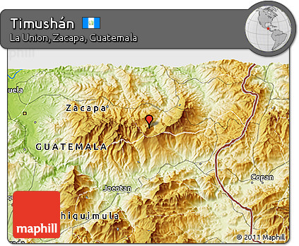 Physical 3D Map of Timushán