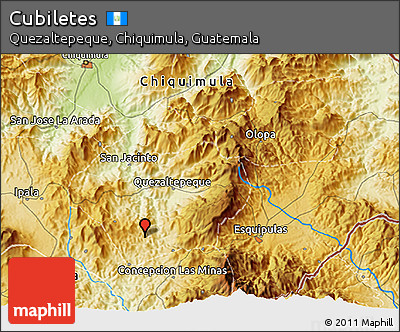 Physical 3D Map of Cubiletes