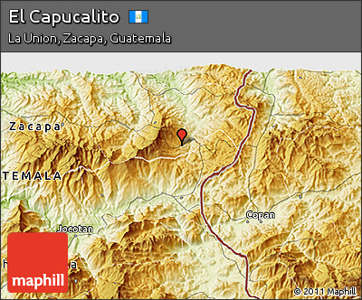 Physical 3D Map of El Capucalito
