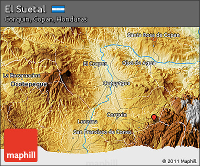 Physical 3D Map of El Suetal