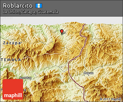 Physical 3D Map of Roblarcito