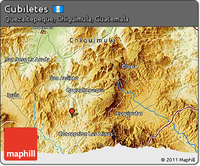 Physical 3D Map of Cubiletes