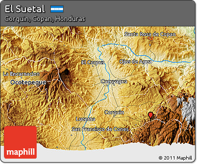 Physical 3D Map of El Suetal