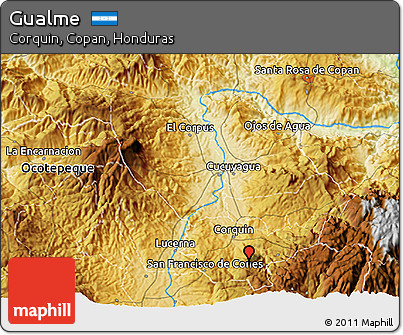 Physical 3D Map of Gualme