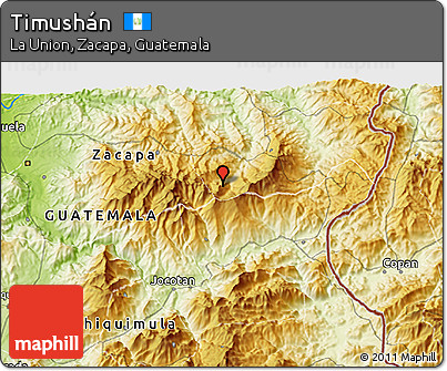 Physical 3D Map of Timushán