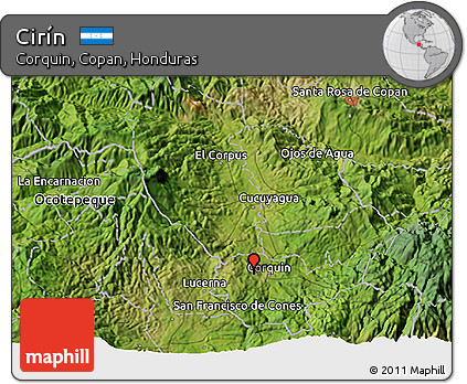 Satellite 3D Map of Cirín