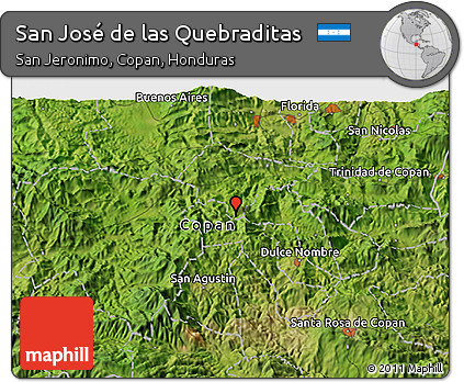 Satellite 3D Map of San José De Las Quebraditas