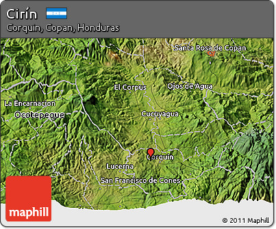 Satellite 3D Map of Cirín