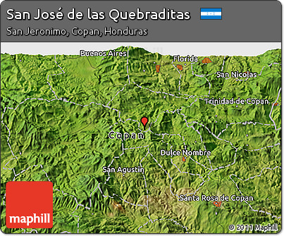 Satellite 3D Map of San José De Las Quebraditas
