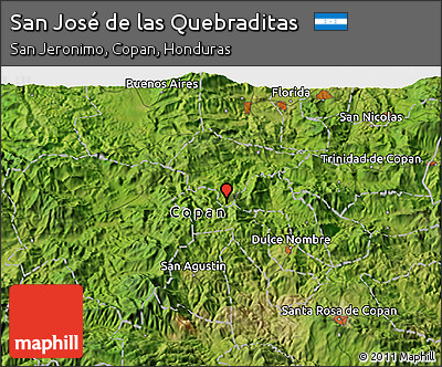 Satellite 3D Map of San José De Las Quebraditas