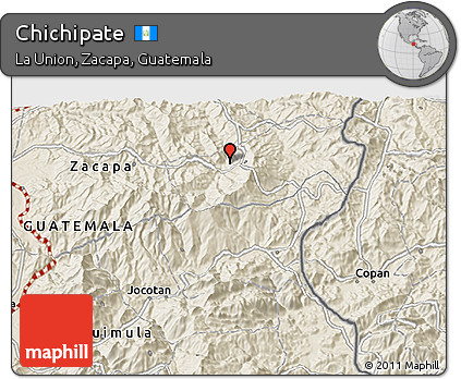 Shaded Relief 3D Map of Chichipate