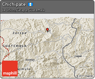 Shaded Relief 3D Map of Chichipate