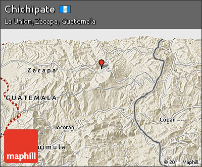 Shaded Relief 3D Map of Chichipate