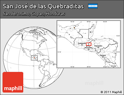 Blank Location Map of San José De Las Quebraditas