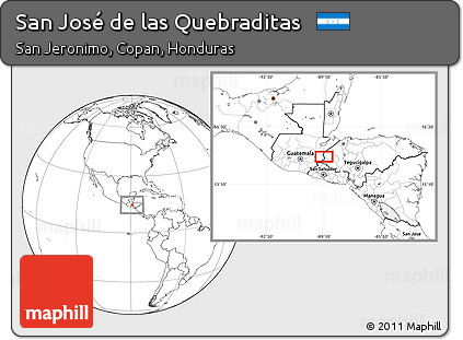 Blank Location Map of San José De Las Quebraditas