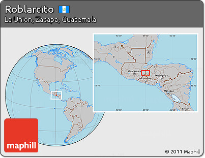 Gray Location Map of Roblarcito