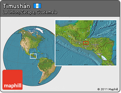 Satellite Location Map of Timushán