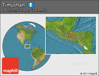Satellite Location Map of Timushán
