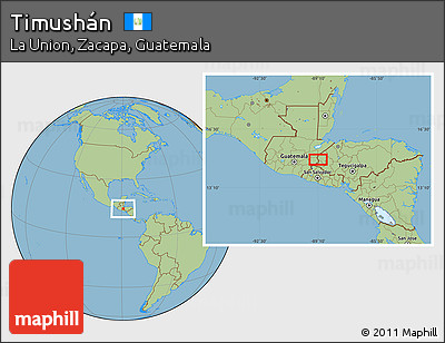 Savanna Style Location Map of Timushán