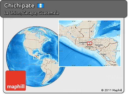 Shaded Relief Location Map of Chichipate