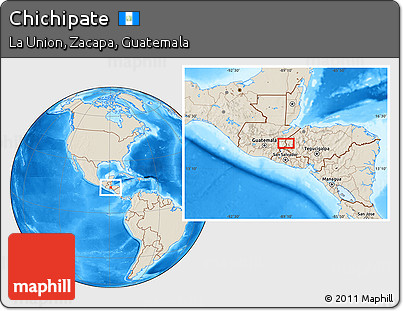 Shaded Relief Location Map of Chichipate