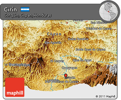 Physical Panoramic Map of Cirín