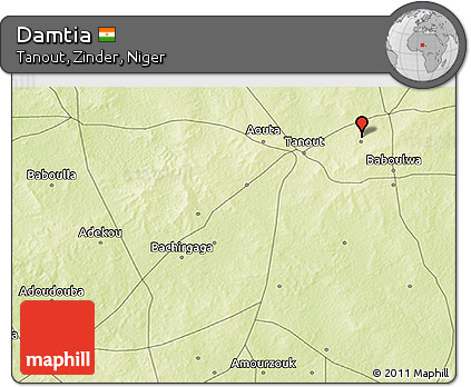 Physical 3D Map of Damtia