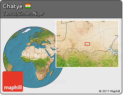 Satellite Location Map of Chatyé