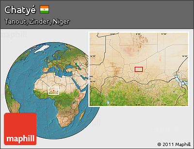 Satellite Location Map of Chatyé