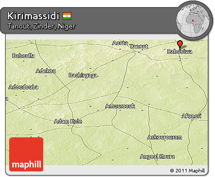 Physical Panoramic Map of Kirimassidi