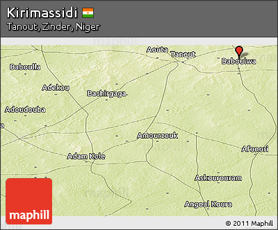 Physical Panoramic Map of Kirimassidi