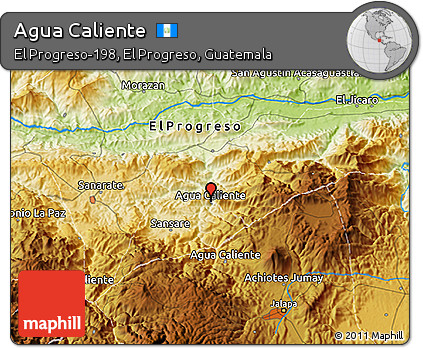 Physical 3D Map of Agua Caliente