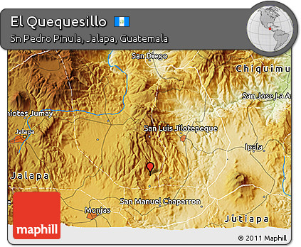 Physical 3D Map of El Quequesillo