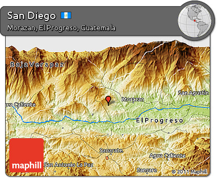 Physical 3D Map of San Diego
