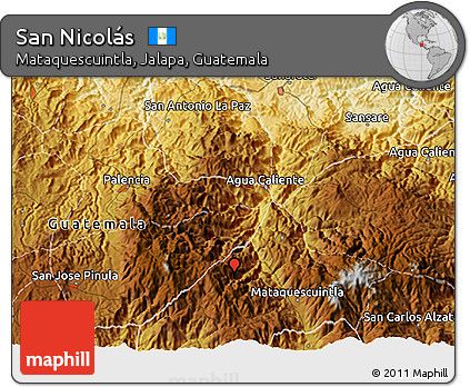 Physical 3D Map of San Nicolás