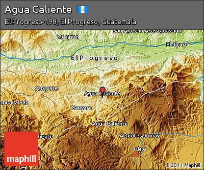 Physical 3D Map of Agua Caliente