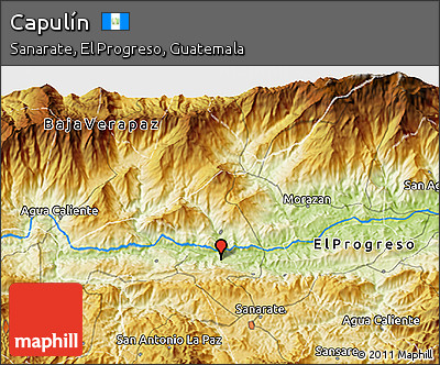 Physical 3D Map of Capulín