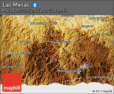 Physical 3D Map of Las Mesas