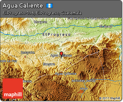 Physical 3D Map of Agua Caliente