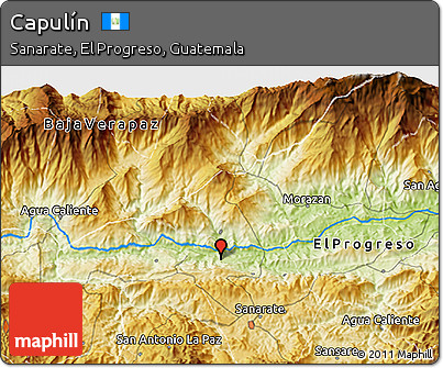 Physical 3D Map of Capulín