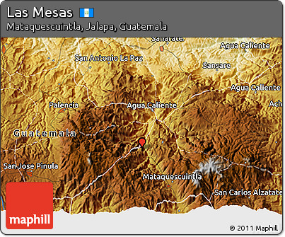 Physical 3D Map of Las Mesas