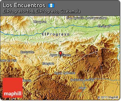 Physical 3D Map of Los Encuentros