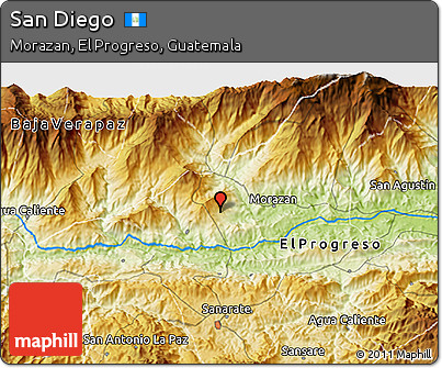Physical 3D Map of San Diego