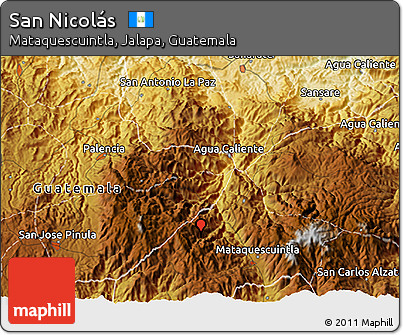 Physical 3D Map of San Nicolás