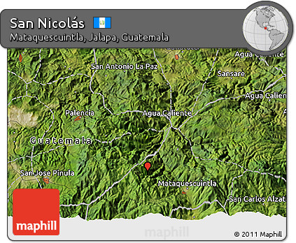 Satellite 3D Map of San Nicolás