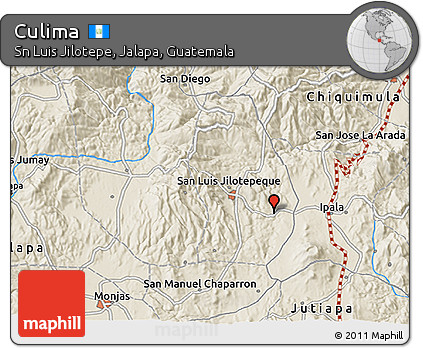 Shaded Relief 3D Map of Culima
