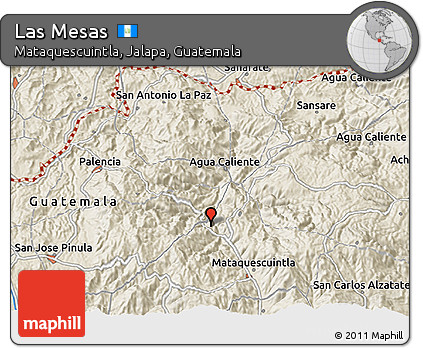 Shaded Relief 3D Map of Las Mesas
