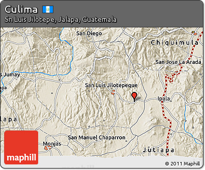 Shaded Relief 3D Map of Culima