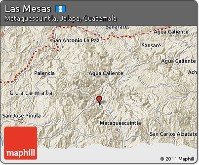 Shaded Relief 3D Map of Las Mesas